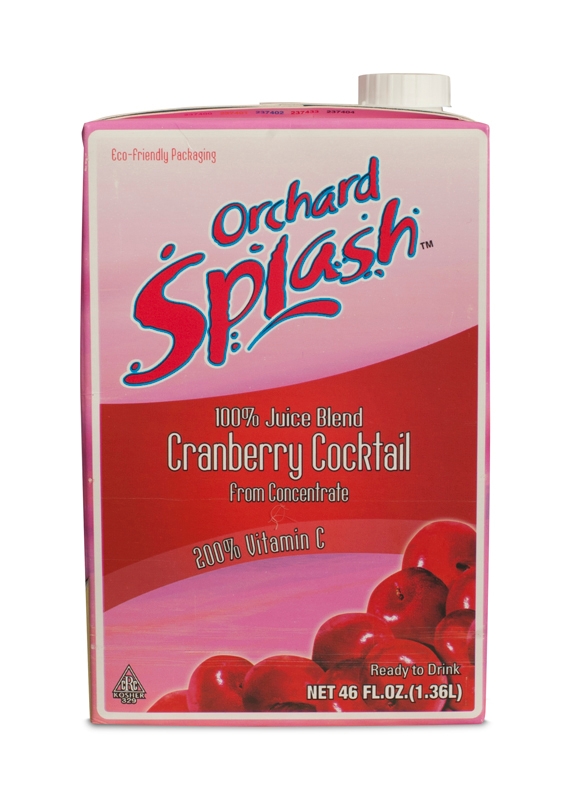 Orchard Splash 100 Percent Cranberry Juice Ready To Serve, 46 Ounce -- 12 Case