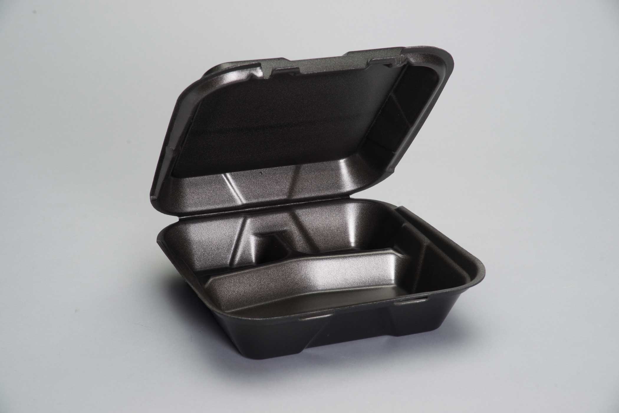 Genpak 3 Compartment Vented Container, 8 inch -- 200 per case.
