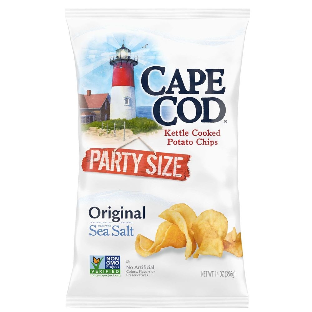 Cape Cod Original Salted Kettle Cooked Potato Chips, 14 Ounce -- 9 per case