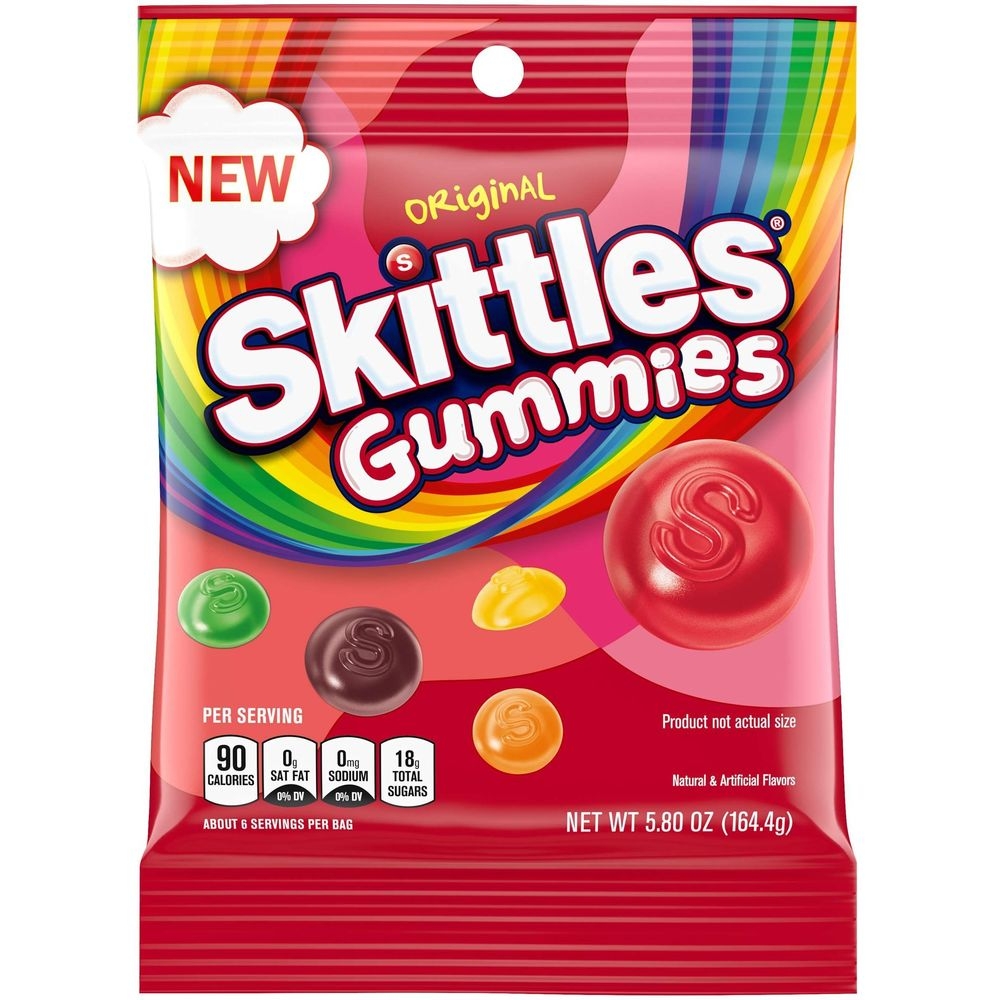 Skittles Original Gummies - Peg Pack, 5.8 Ounce -- 12 per case