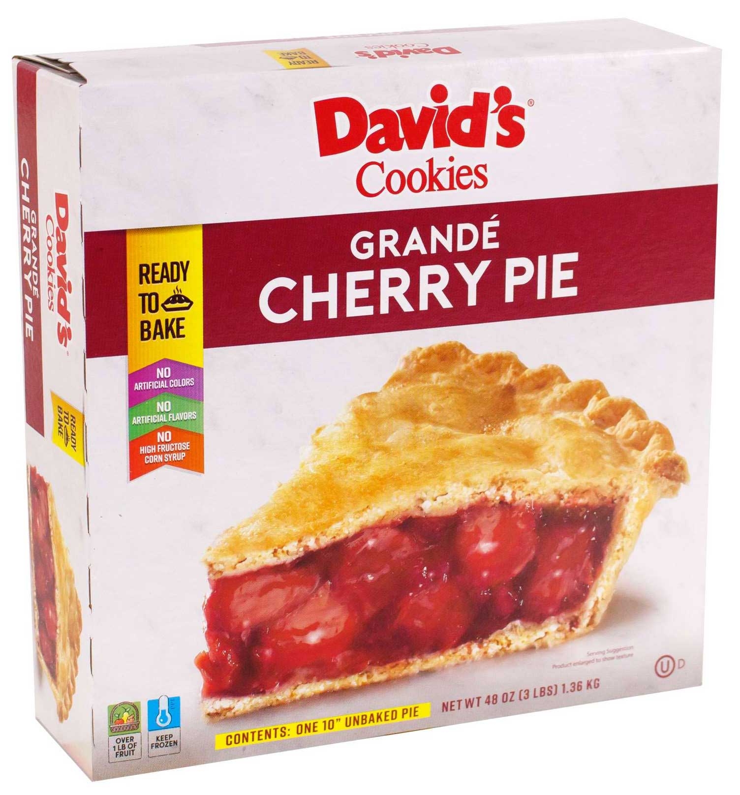 Foxtail David Cookies Unbaked Grande Cherry Pie, 48 Ounce -- 6 per case