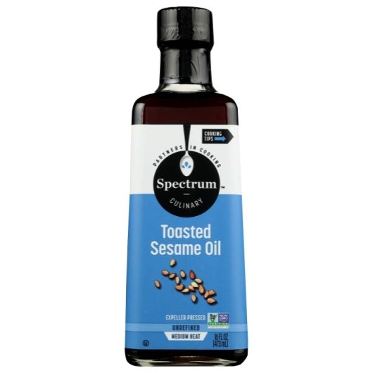Spectrum Unrefined Toasted Sesame Oil, 16 Fluid Ounce -- 12 per case