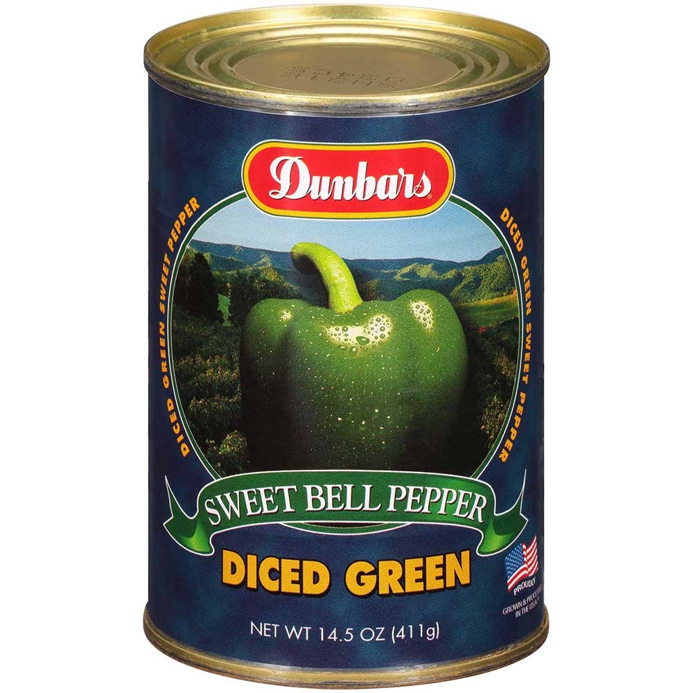 Dunbars Diced Green Peppers, 15 Ounce -- 24 per case