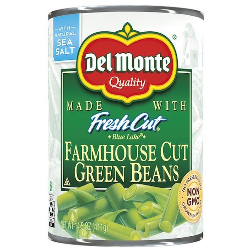 Del Monte Farmhouse Cut Green Bean, 14.5 Ounce Can -- 12 per case