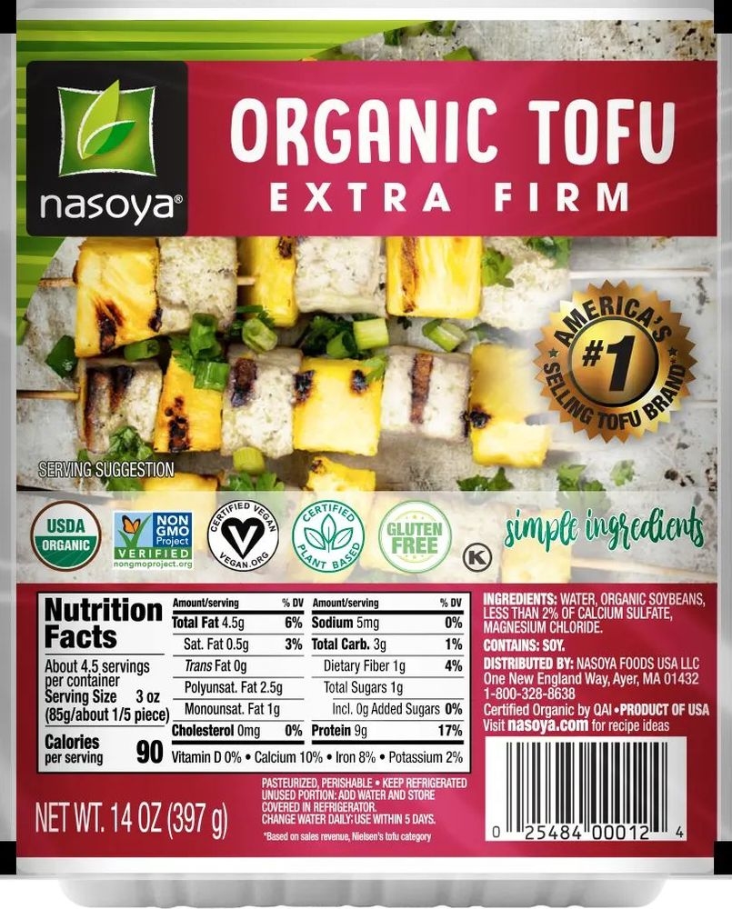 Nasoya Foods Organic Xtra Firm Tofu, 14 Ounce -- 6 per case