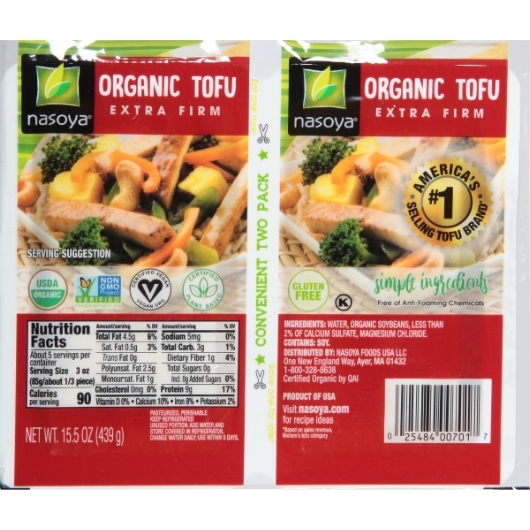 Pulmuone Foods Organic Extra Firm Tofu - Two Pack, 15.5 Ounce -- 6 per case