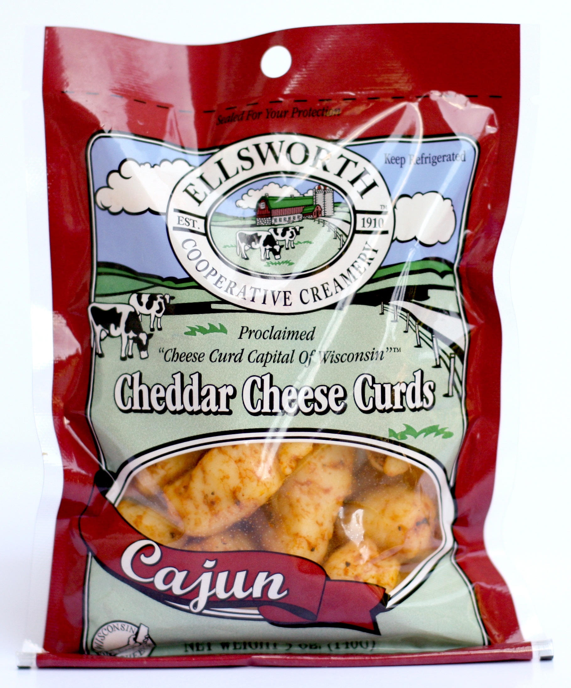 Ellsworth Farmer Certified Cajun Seasoning White Cheddar Cheese Curd, 5 Ounce -- 12 per case
