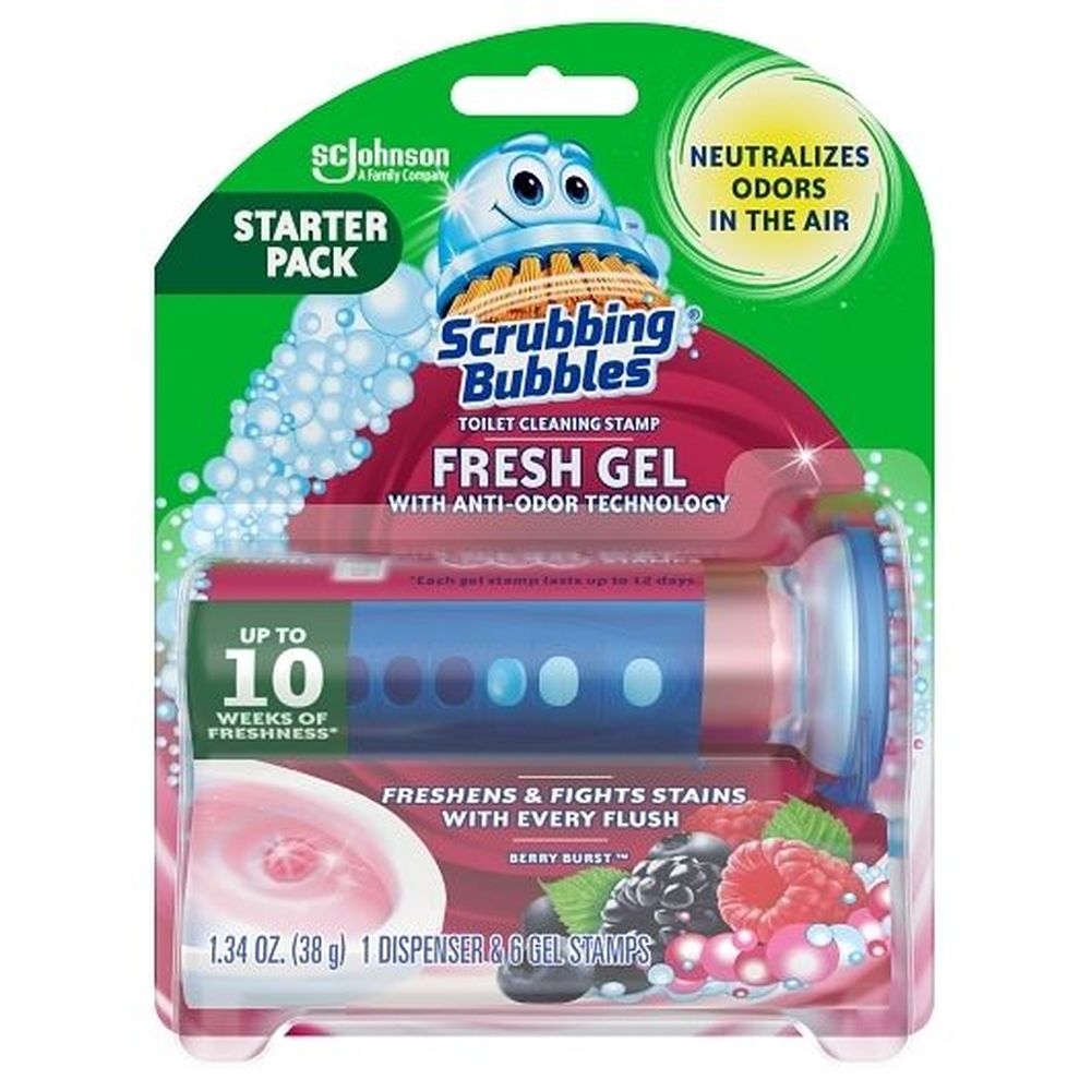 Scrubbing Bubbles Berry Burst Toilet Cleaning Gel, 1.34 Ounce -- 6 per case
