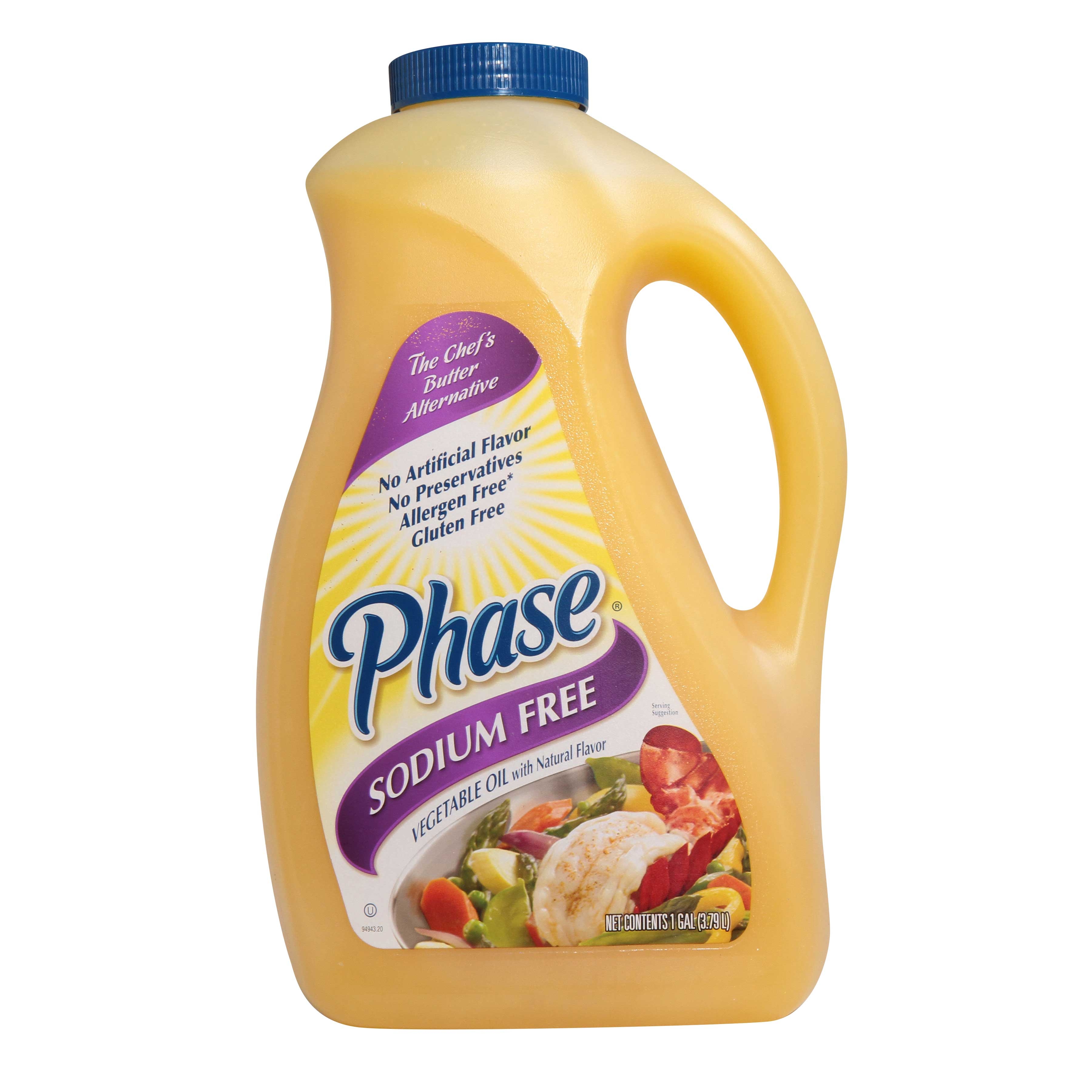 Phase No Sodium Liquid Oil, 1 Gallon -- 3 Per Case