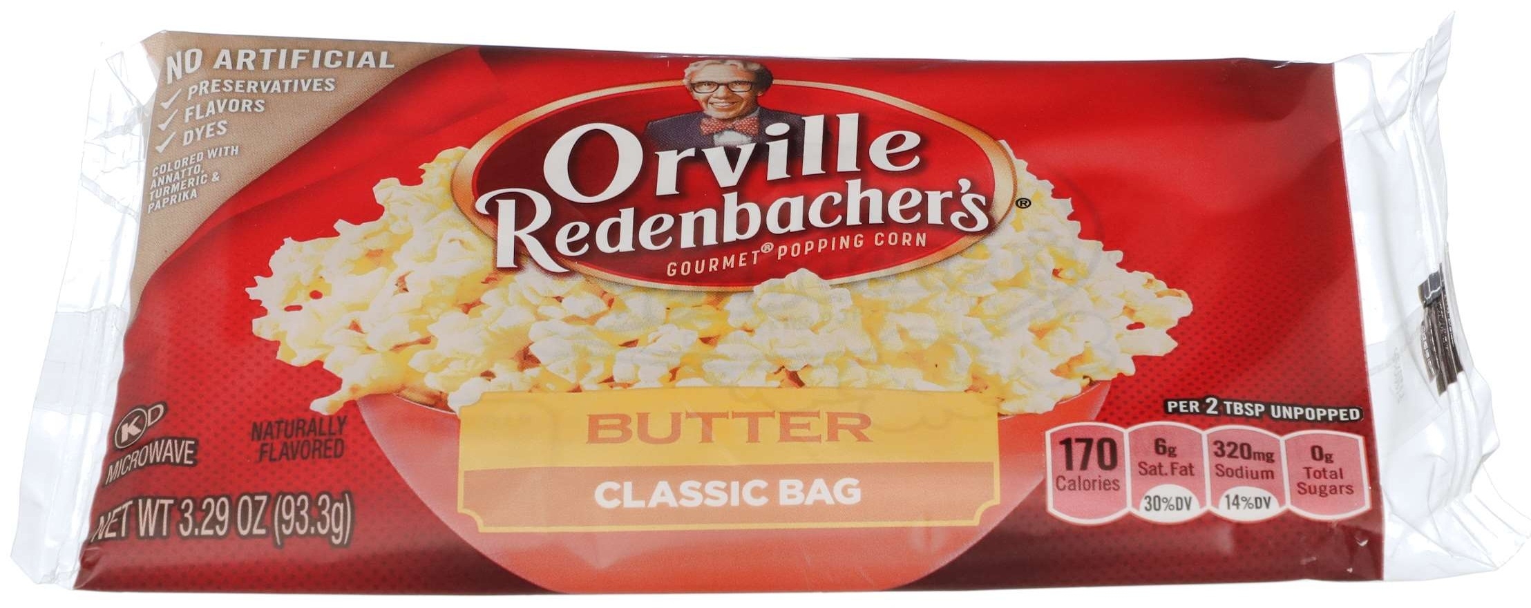Orville Redenbachers Microwavable Butter Popcorn, 3.5 Ounce Bag -- 36 per case