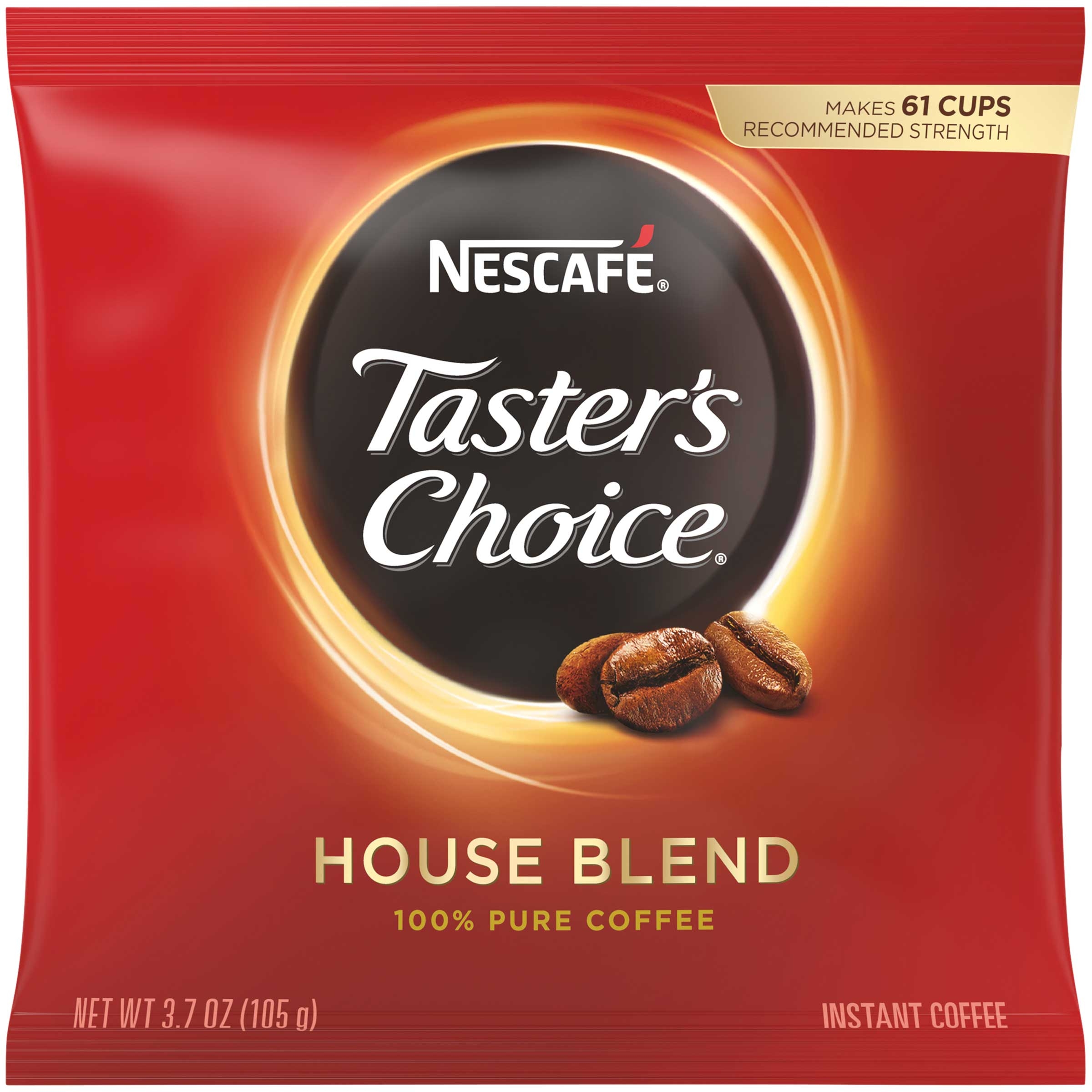 Tasters Choice Freezer Dried Coffee - 3.7 oz. pouch, 20 pouches per case