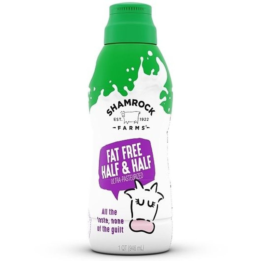 Shamrock Farms Fat Free Half and Half, 32 Fluid Ounce -- 6 per case