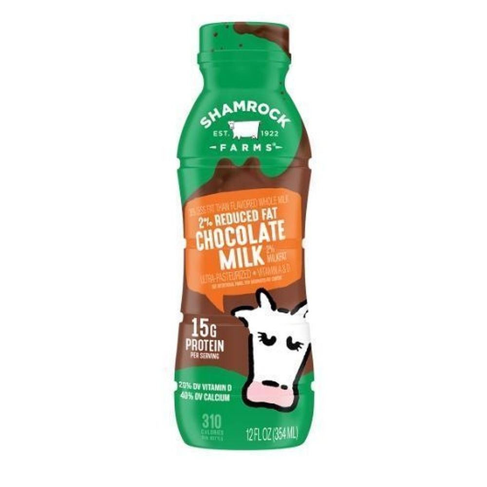 Shamrock Farms Chocolate 2 Percent Reduced Fat Milk, 12 Fluid Ounce -- 12 per case