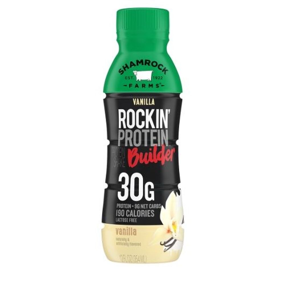 Rockin Protein Builder Vanilla Drink, 12 Fluid Ounce -- 12 per case