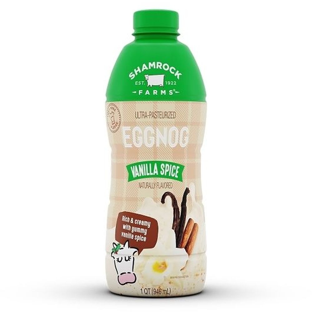 Shamrock Farms Vanilla Spice Ultra Pasteurized Eggnog, 32 Ounce -- 6 per case