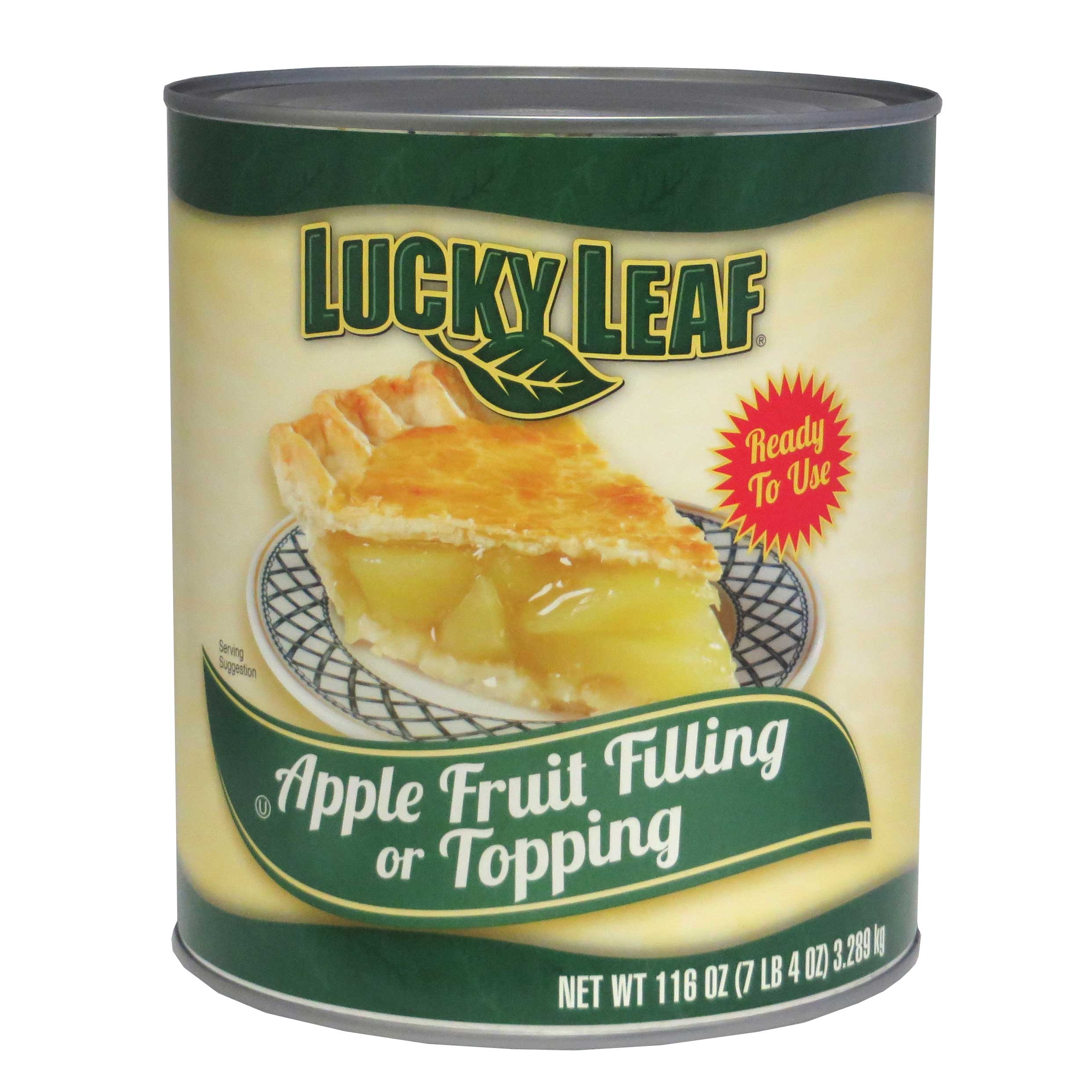Knouse Foods Lucky Leaf Apple Pie Filling, 116 Ounce -- 6 per case.