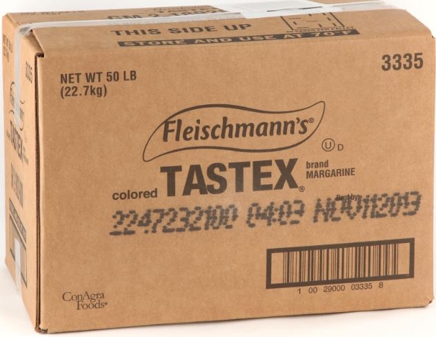 Conagra Fleischmanns Tastex Colored Margarine, 50 Pound.