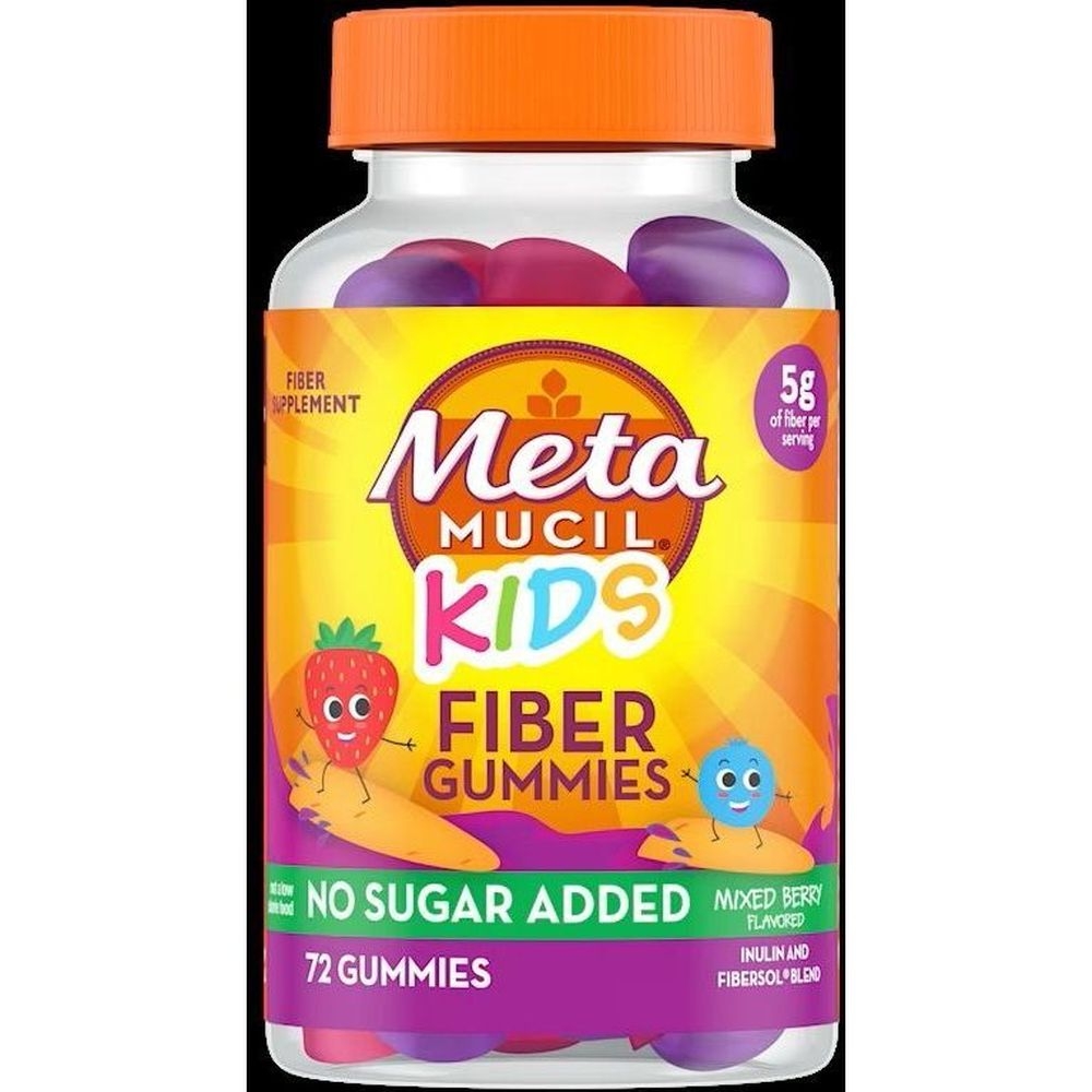 Metamucil Mixed Berry Fiber Gummies for Kids, 72 count -- 12 per case