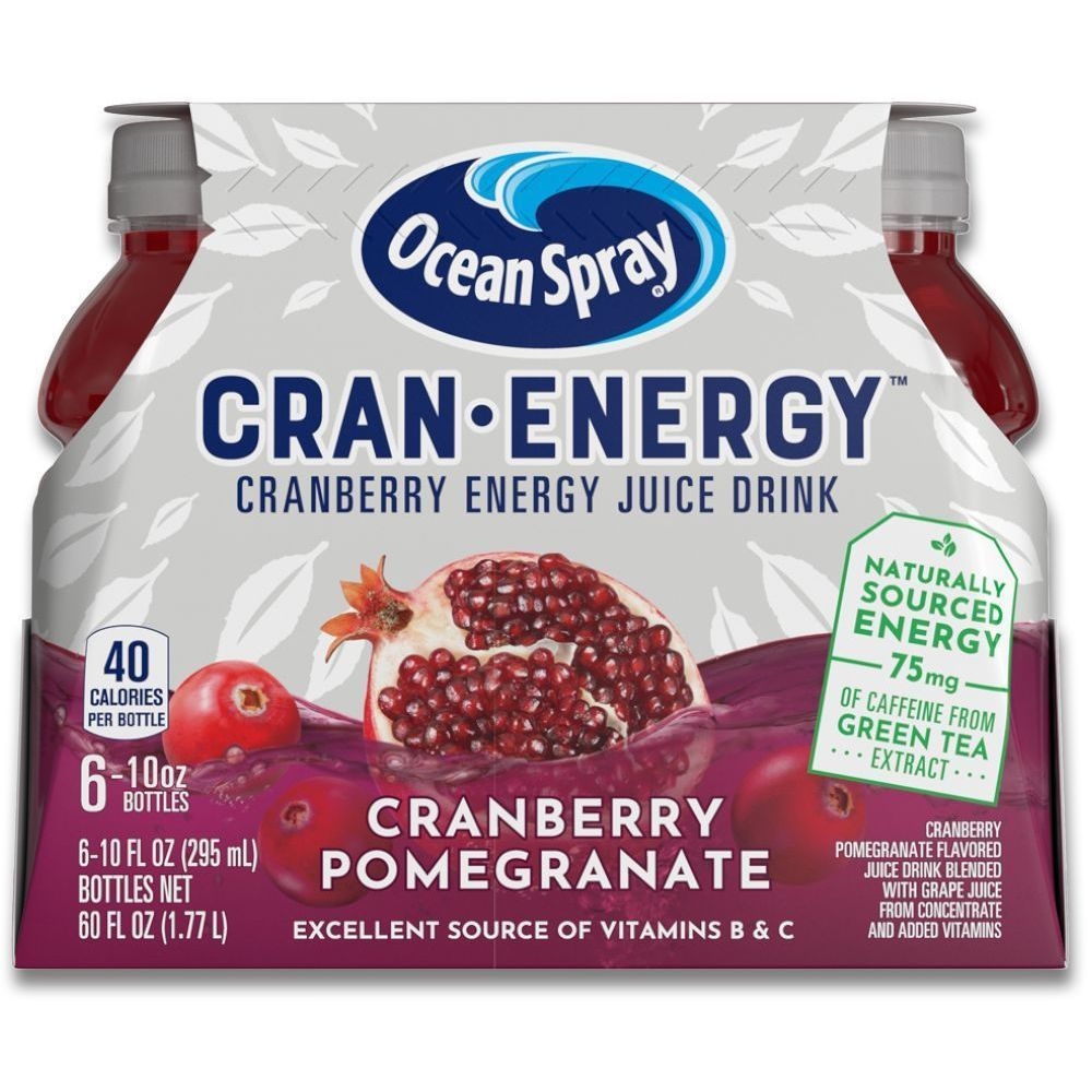 Ocean Spray Cranberry Pomegranate Energy Juice Drink, 60 Fluid Ounce -- 4 per case