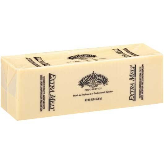 Land O Lakes Extra Melt White American Cheese Loaf, 5 pound -- 6 per case