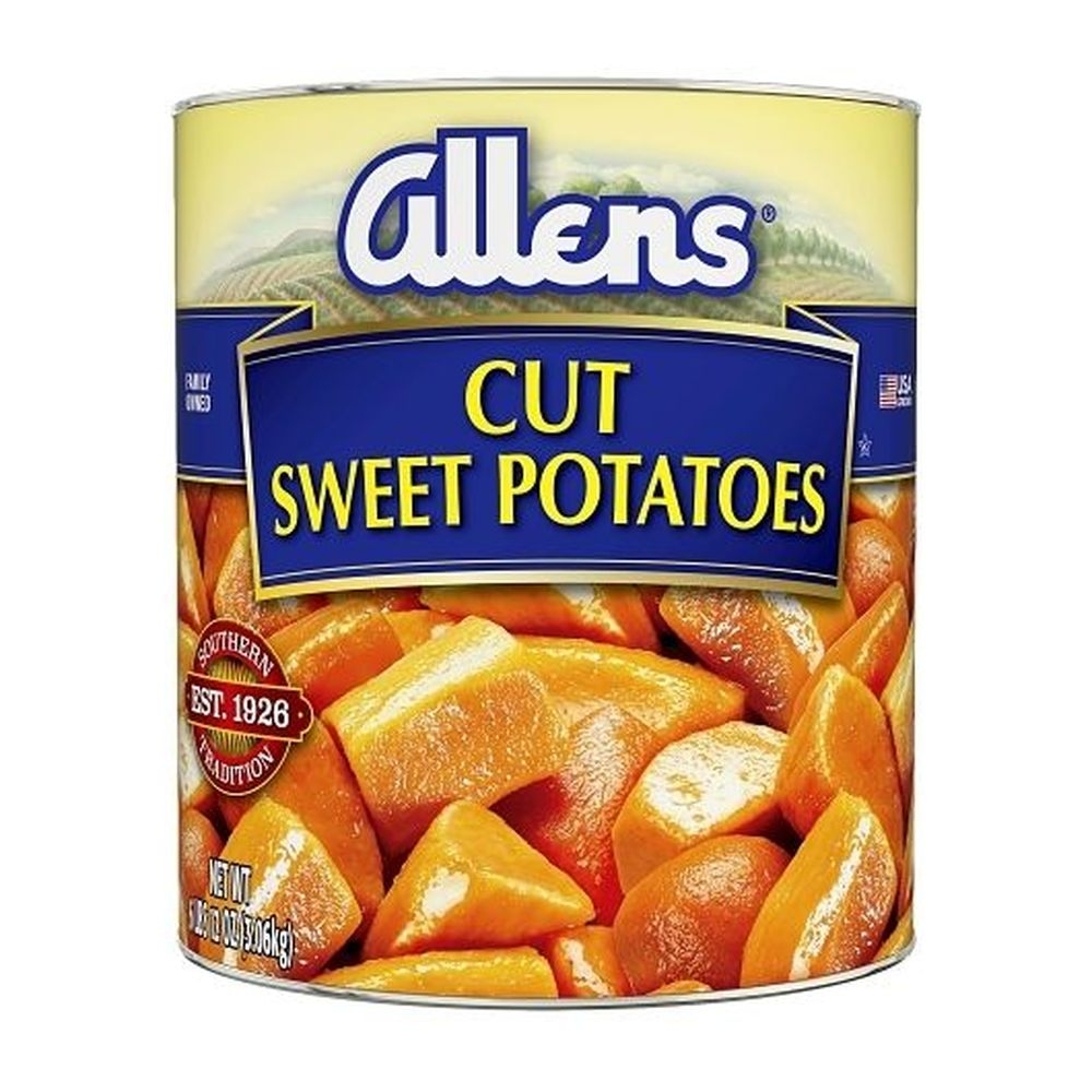 Allens Cut Sweet Potatoes in Syrup, 110 Ounce -- 6 per case