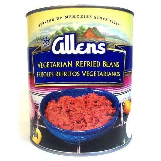 Allens Vegetarian Refried Beans, 112 Ounce Can -- 6 per case