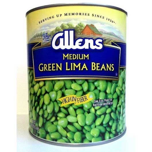 Allens Medium Green Lima Beans, 111 Ounce Can -- 6 per case