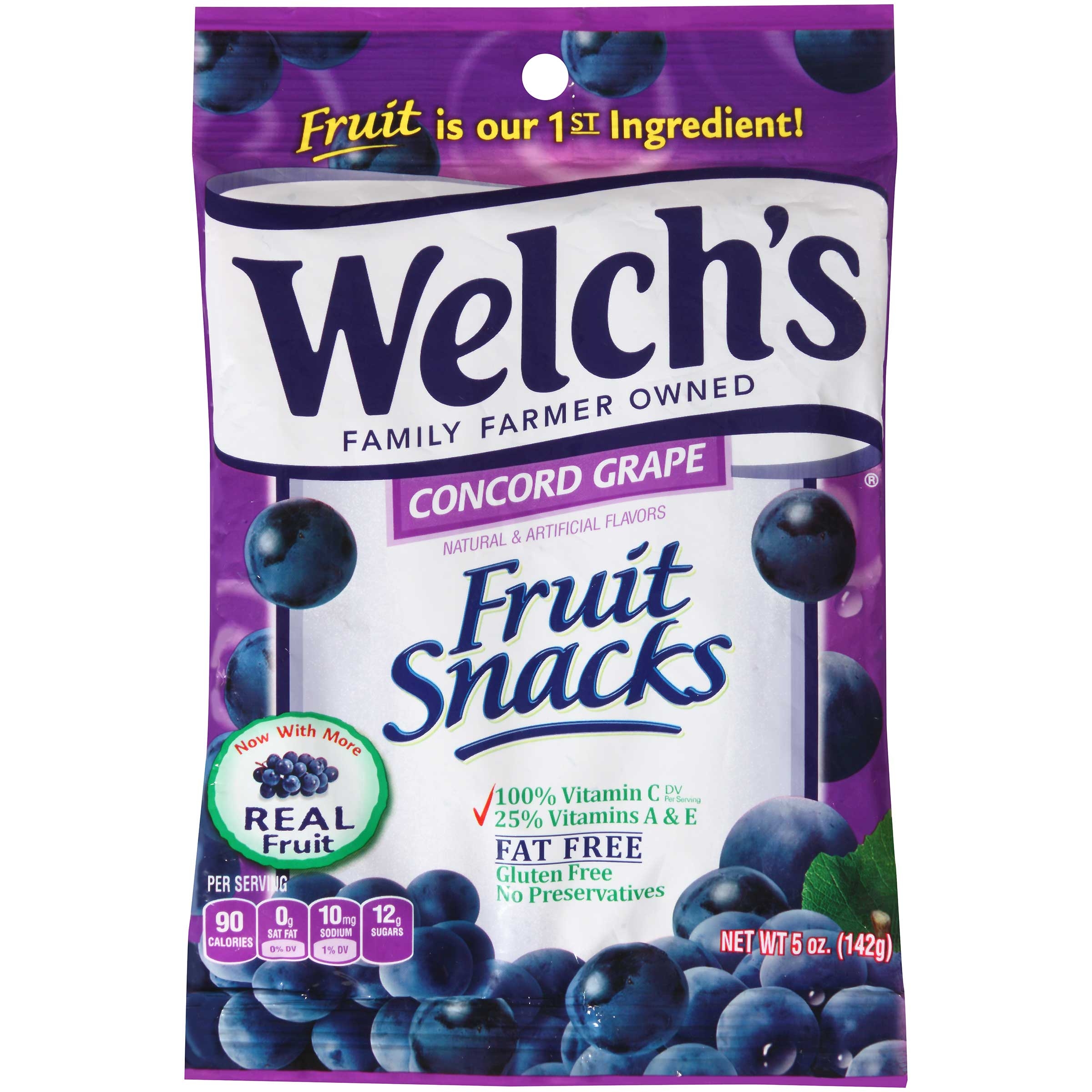Welchs Concord Grape Fruit Snacks, 5 Ounce -- 12 per case.