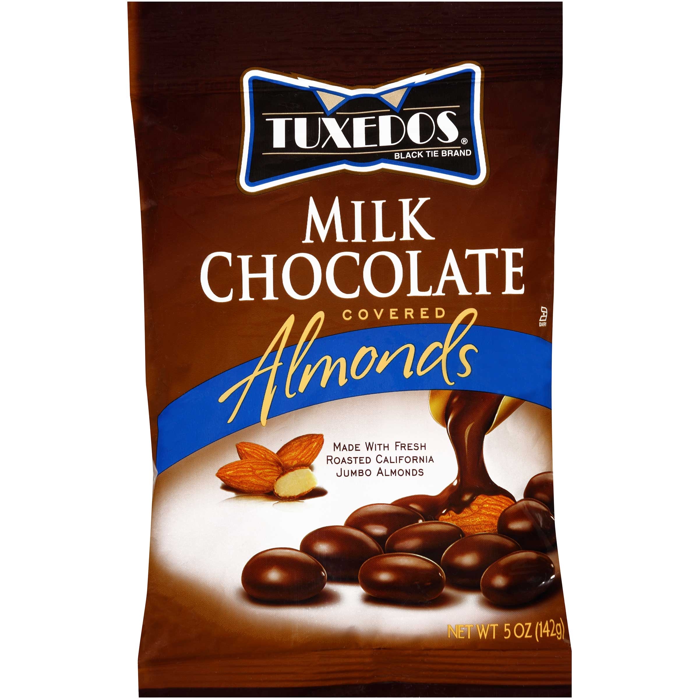 Tuxedos Milk Chocolate Covered Almond, 6 Ounce -- 12 per case.