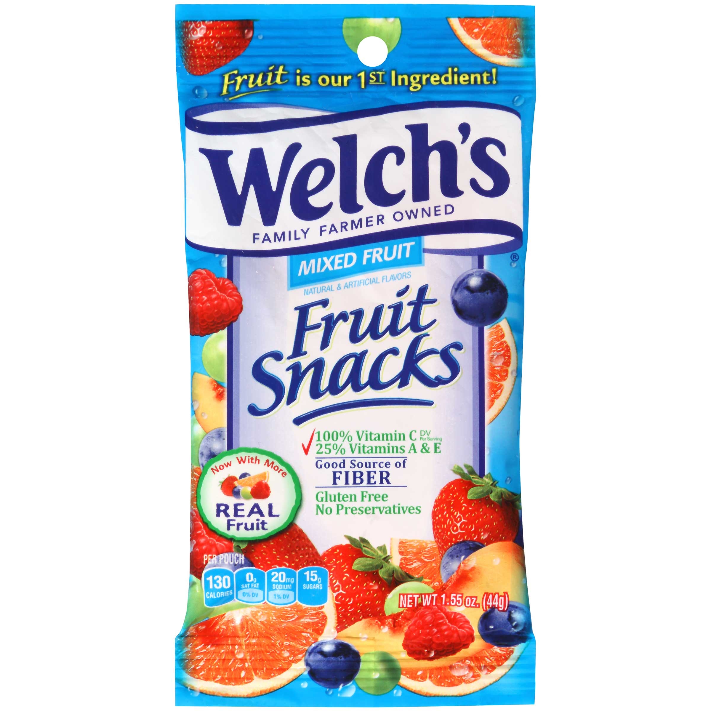 Welchs Mixed Fruit Snacks, 1.55 Ounce -- 144 per case.