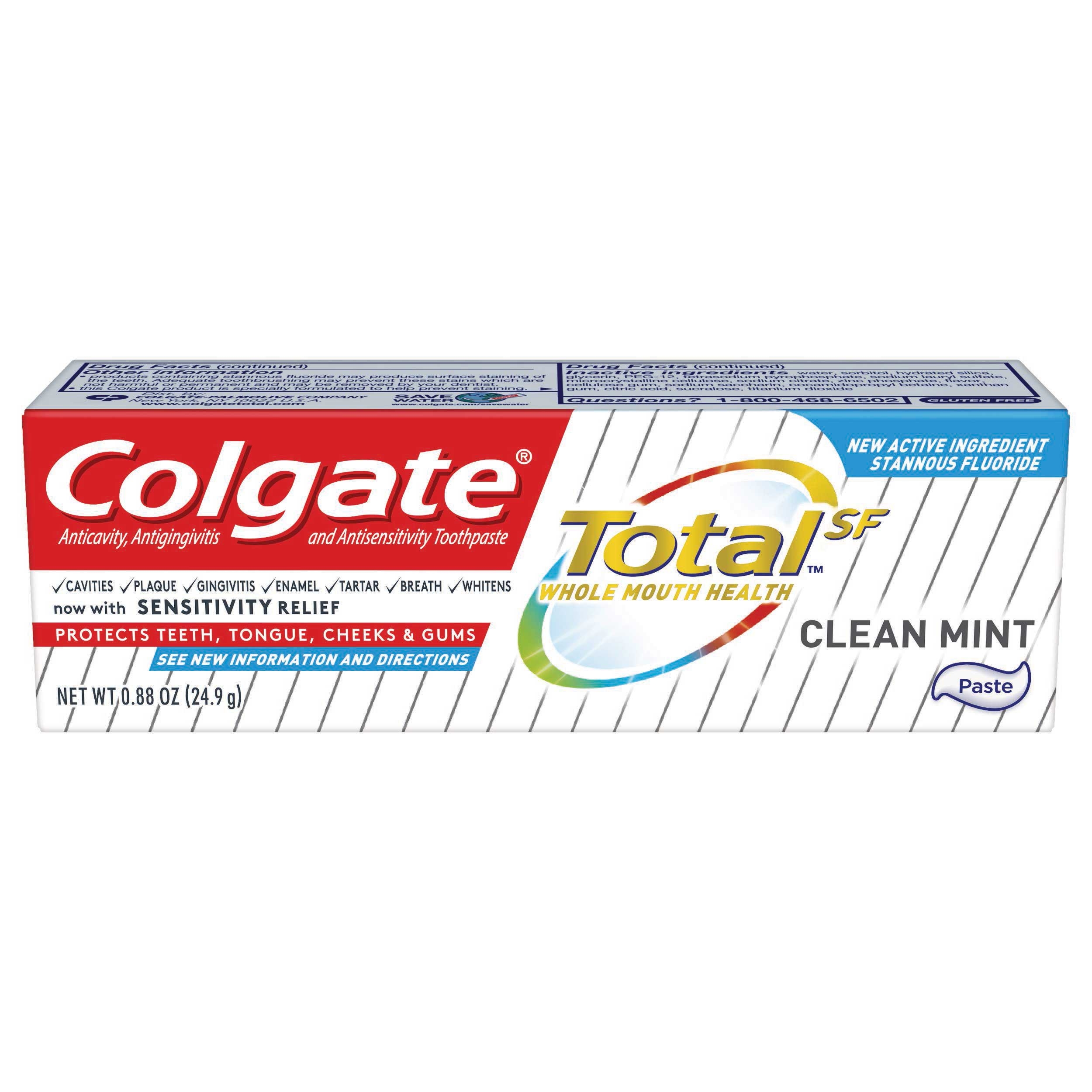 Colgate Total Clean Mint Toothpaste, 0.88 Ounce -- 24 per case.