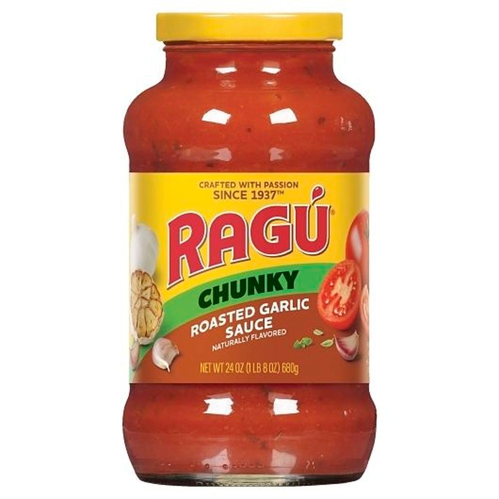 Ragu Chunky Roasted Garlic Pasta Sauce, 24 Ounce -- 12 per case