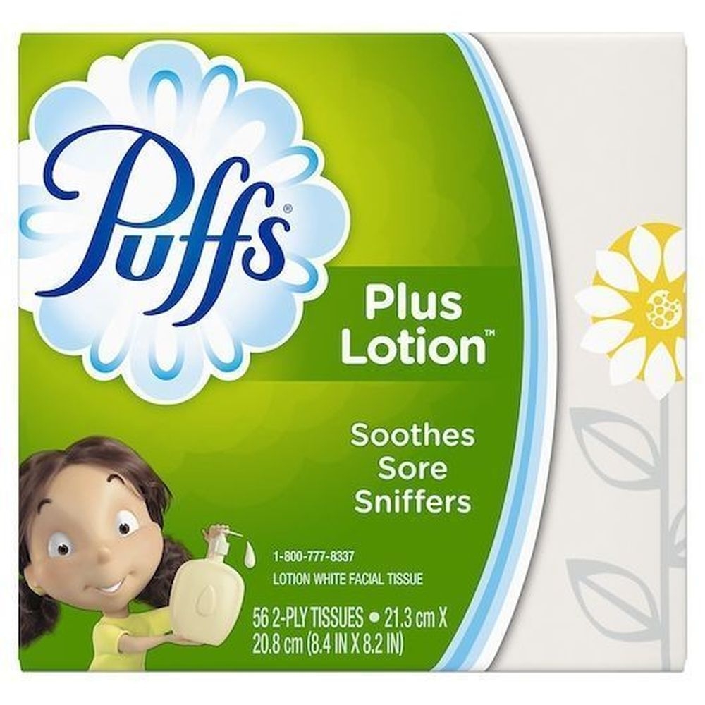 Puffs Plus Lotion White Facial Tissues, 56 count -- 24 per case