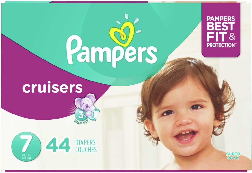 Pampers Size 7 Cruisers Full Cut Diaper -- 44 per case.