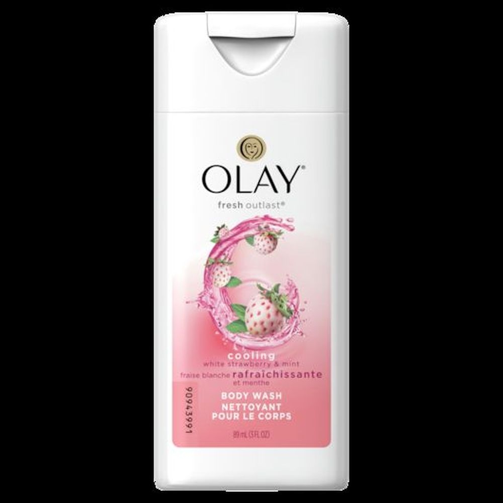Olay Outlast White Strawberry Mint Body Wash, 3 Fluid Ounce -- 24 per case