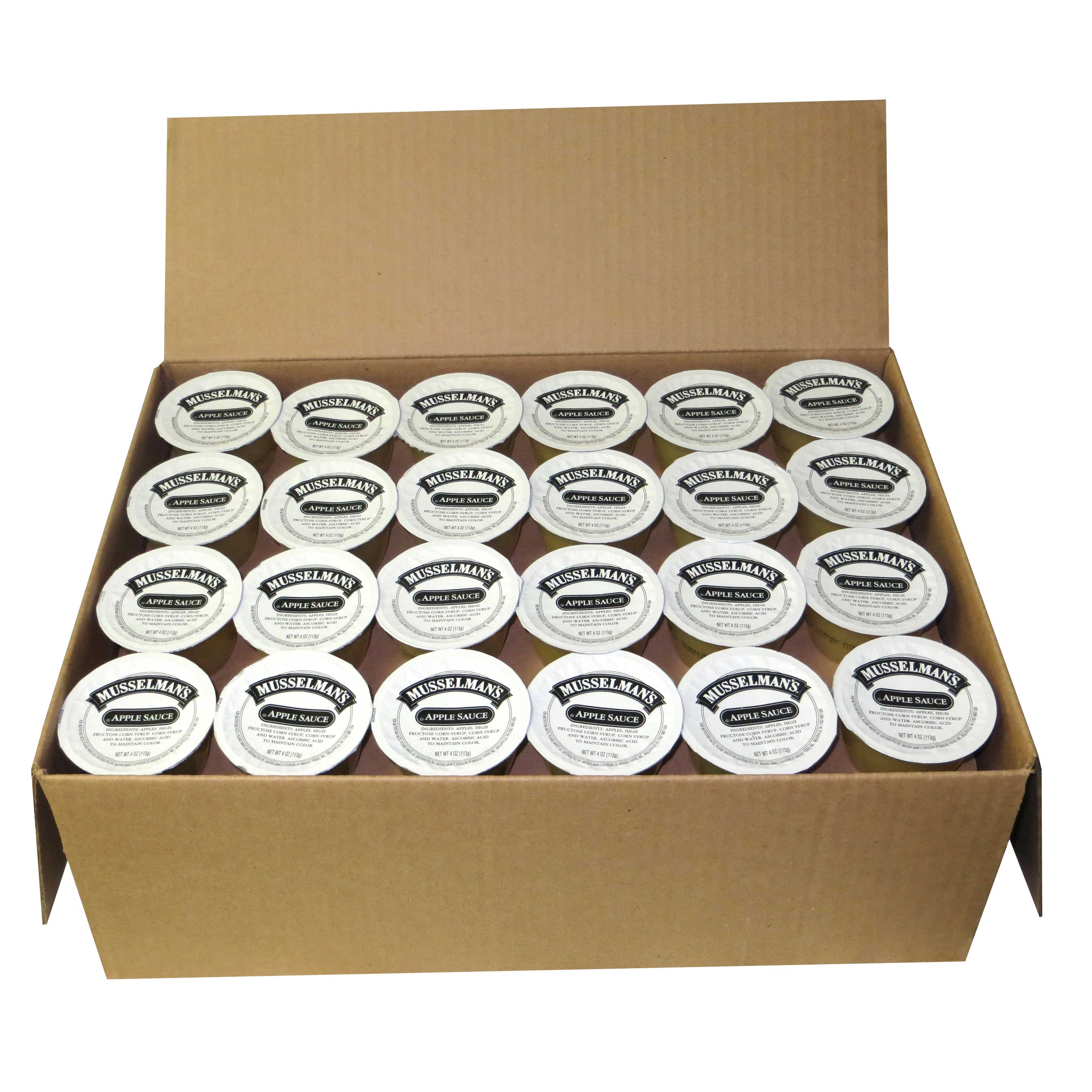 Knouse Foods Musselmans Sweetened Apple Sauce, 4 Ounce -- 72 per case.