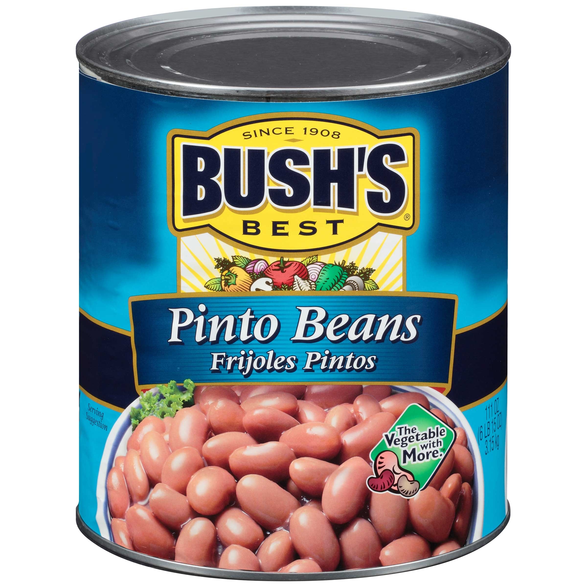 Bushs Best Pinto Beans in Brine - no. 10 can, 6 cans per case
