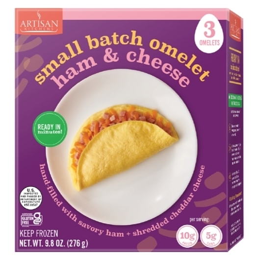 Artisan Kitchens Ham and Cheese Omelet, 3 count -- 7 per case