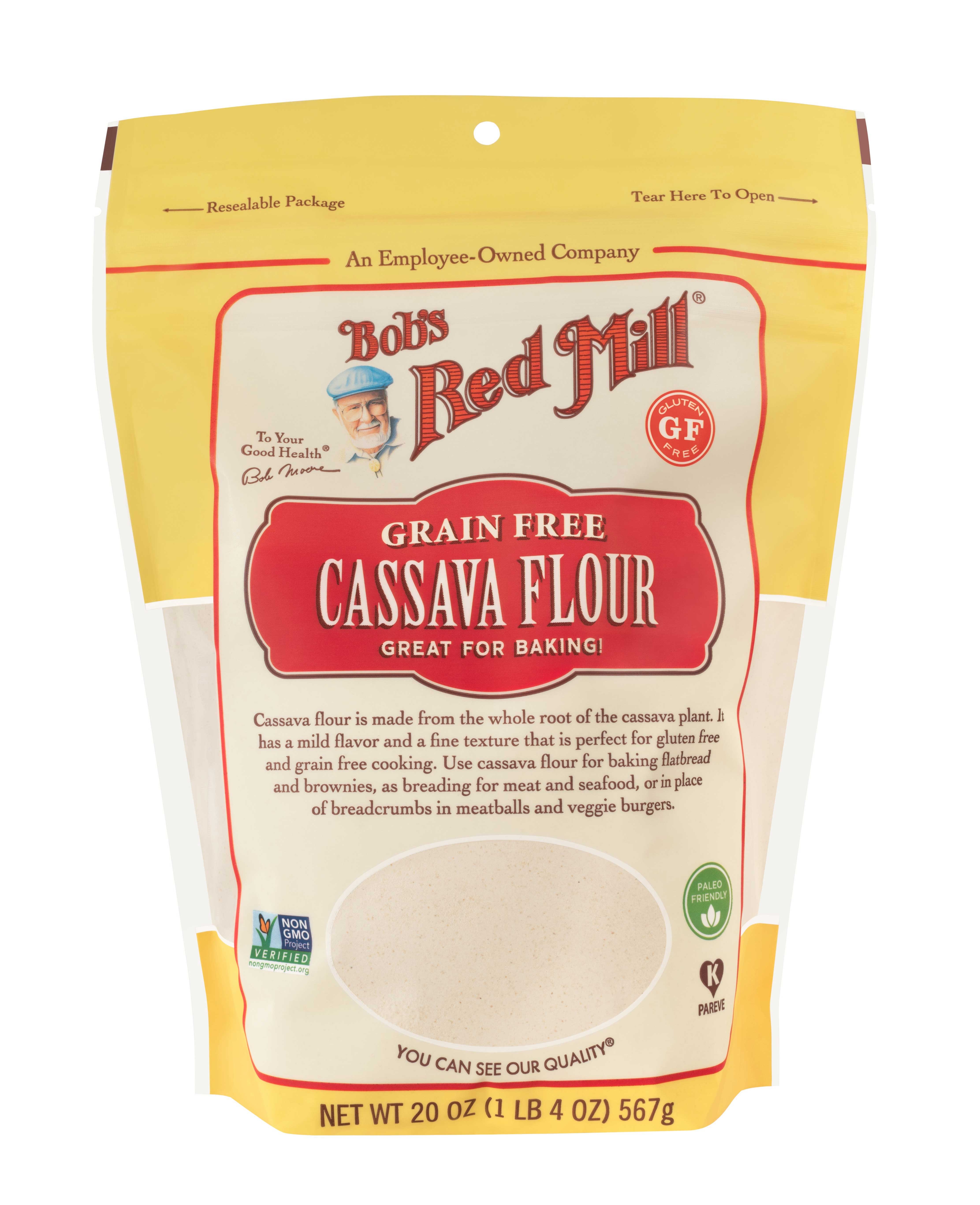 Bobs Red Mill Cassava Flour, 20 Ounce -- 4 per case.