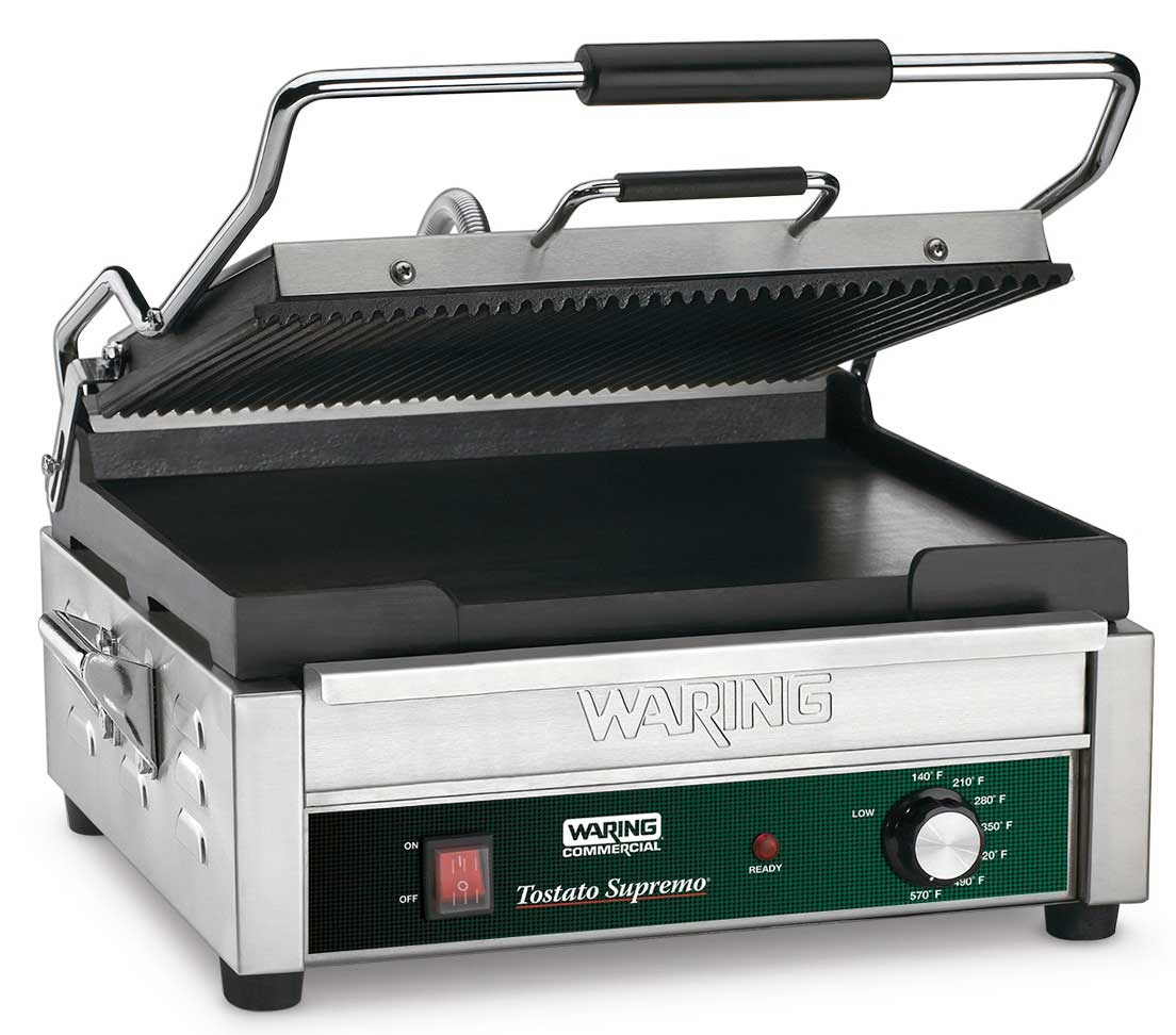 Waring Commercial Large Italian Style Panini Grill, 120 Volt.