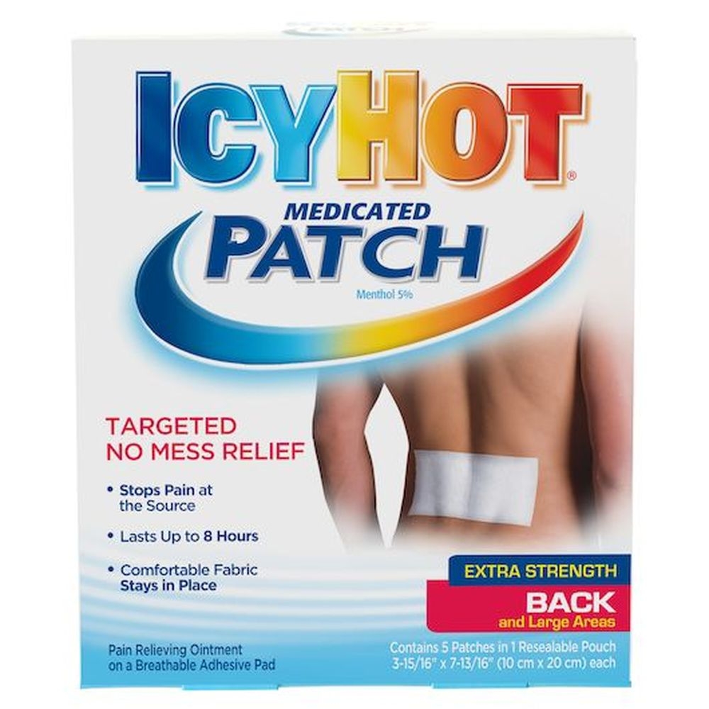 Icy Hot Medicated Patch for Back and Large Areas, 5 count -- 24 per case