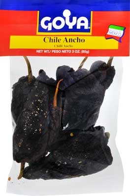 Goya  Ancho Chile - 3 oz. package, 12 packages per case