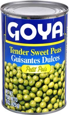 Goya Tender Sweet Pea - 15 oz. can, 24 cans per case