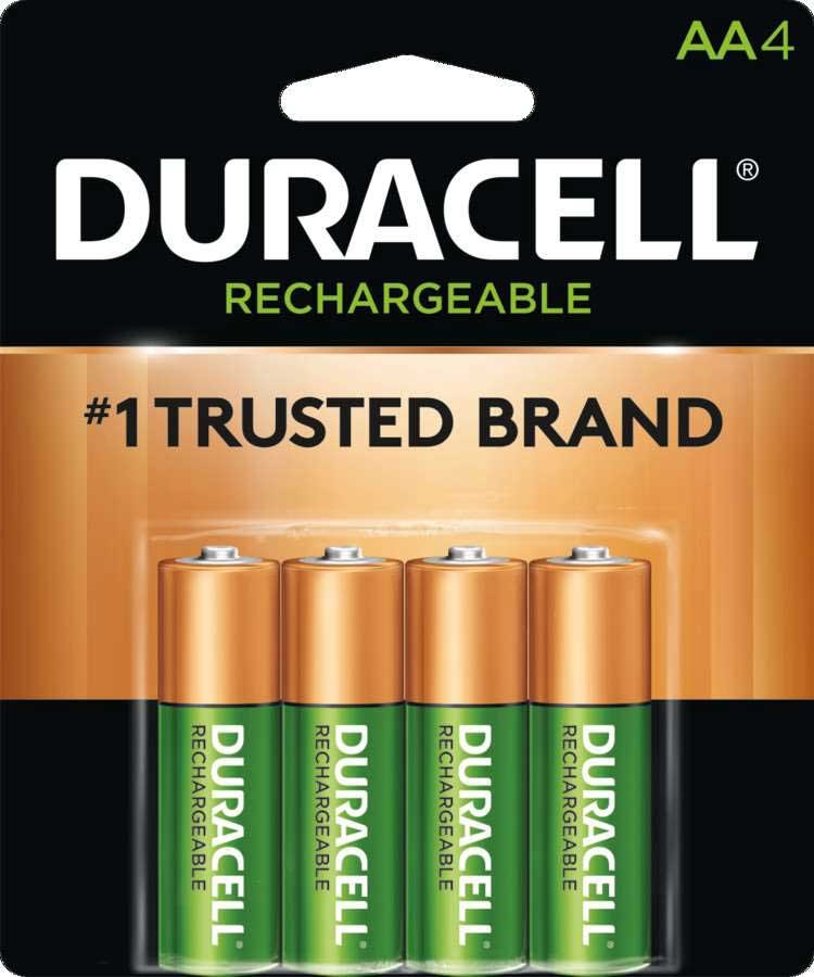 Duracell AA4 Nickel Metal Hyrdride LSD Rechargeable Major Cell - 4 count per pack -- 24 packs per case