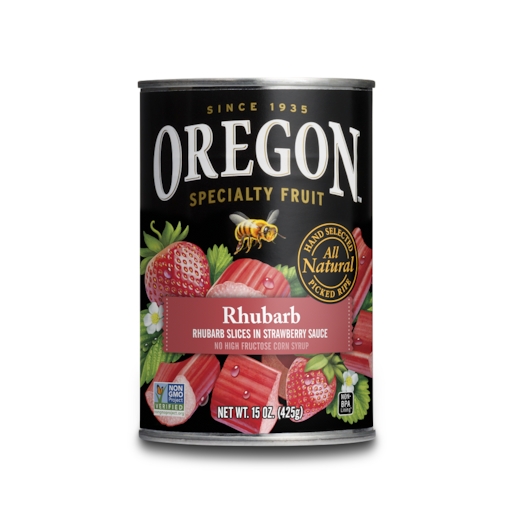 Oregon Rhubarb Slices in Strawberry Sauce, 15 Ounce -- 8 per case