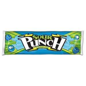 American Licorice King Size Blue Raspberry Sour Punch Straw Candy, 4.5 Ounce -- 24 per case.