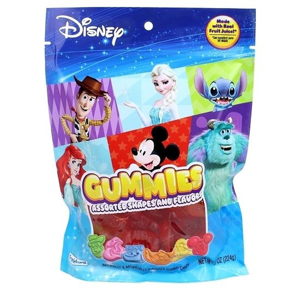 Frankford Disney Assorted Shapes and Fruit Flavors Gummies, 8 Ounce -- 12 per case