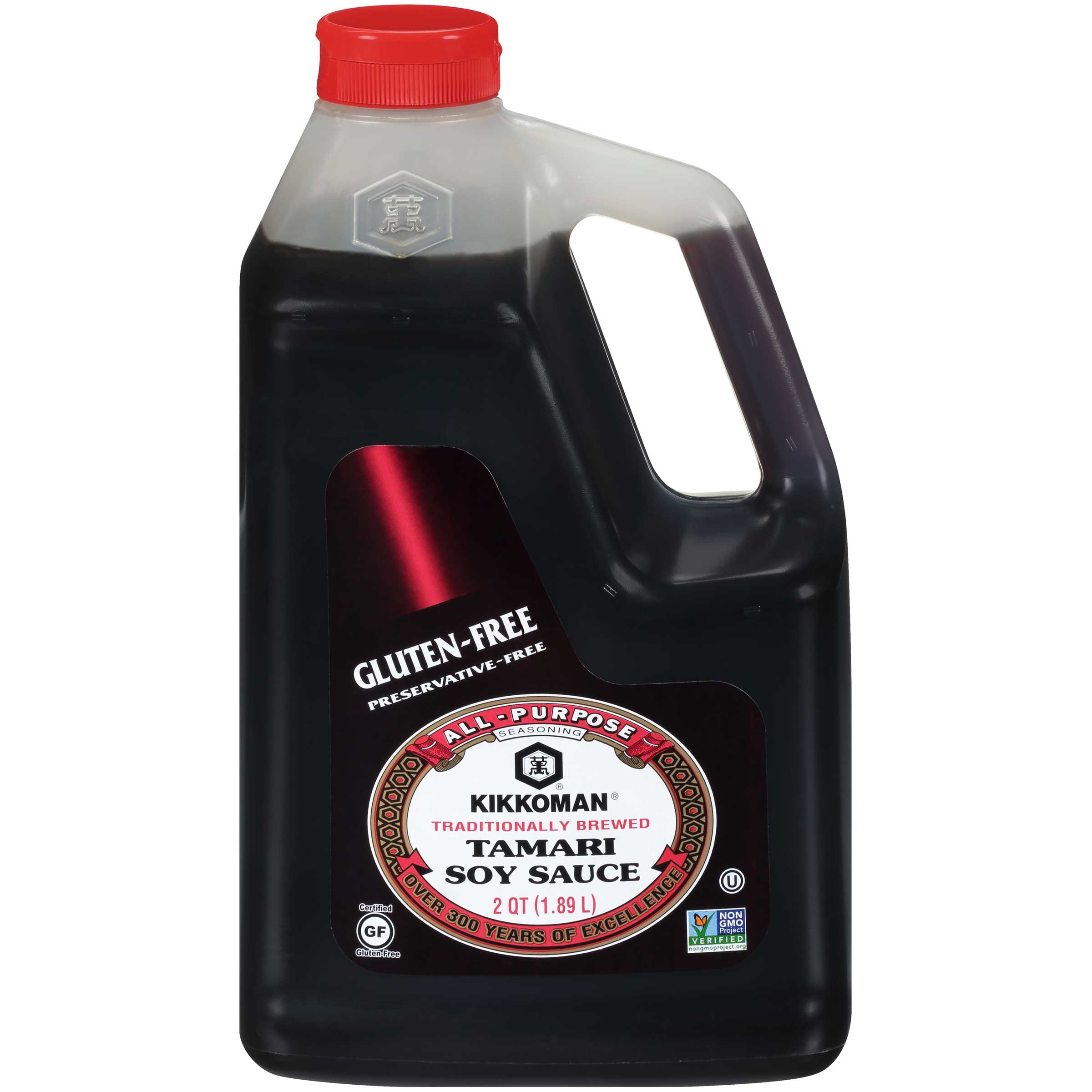 Kikkoman Preservative Free Gluten Free Tamari Soy Sauce, 0.5 Gallon -- 6 per case.