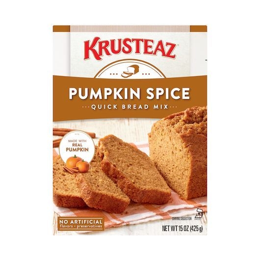 Krusteaz Pumpkin Spice Quick Bread Mix, 15 Ounce -- 12 per case
