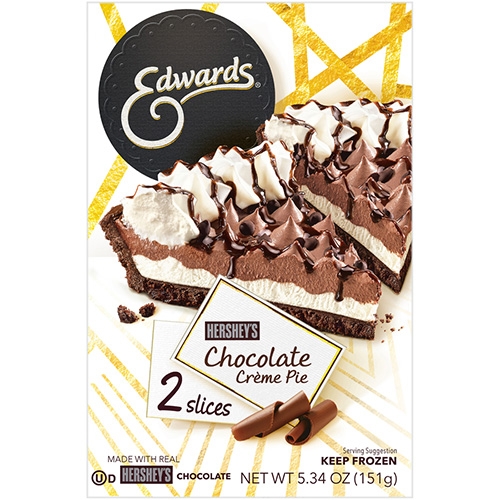 Edwards Chocolate Cream Single Pie with Hershey, 5.34 Ounce -- 12 per case.